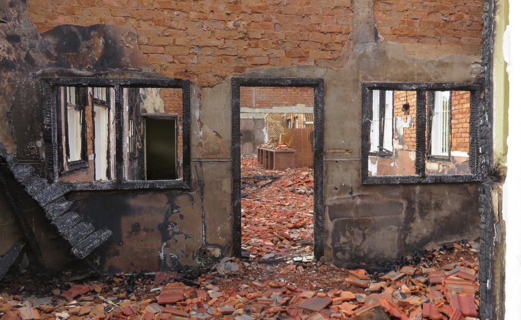 Potchefstroom burned station inside